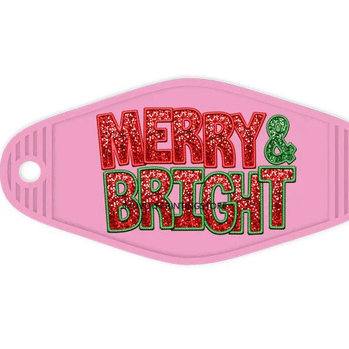 Faux Sparkling Glitter Feeling Frosty High Quality WaterProof UV DTF Sticker For Motel Hotel Keychain Peppermint Season