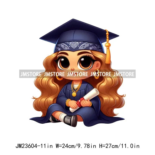 Chicano Graduation Para Mi Familia Si Se Pudo Chicano Educated Latina Sernior School Girls DTF Transfer Stickers For T-shirts