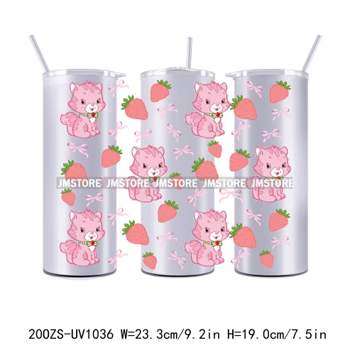 Cute Monster Doll Cartoon Character 20OZ Skinny Tumbler Wrap Ready To Apply UV DTF Transfer Stickers Durable Prints For Tumbler