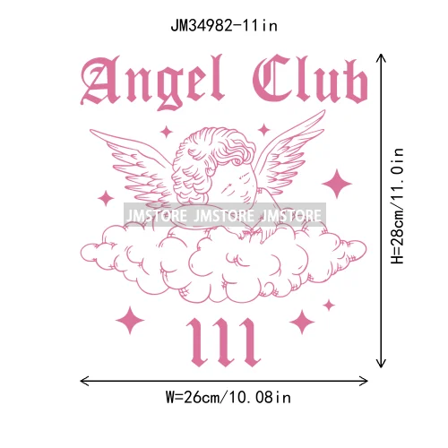 Funny Heart Love Numbers Sweet Valentine Cupid Baby Angel Club Iron On DTF Transfers Stickers Ready To Press For Sweatshirts