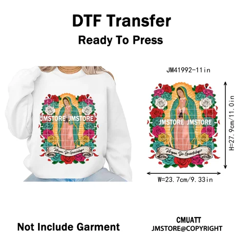 Feliz Navidad Mexican Christmas Concha Santa Latina Holiday Fiesta Iron on DTF Transfers Stickers Ready to Press for T-shirts