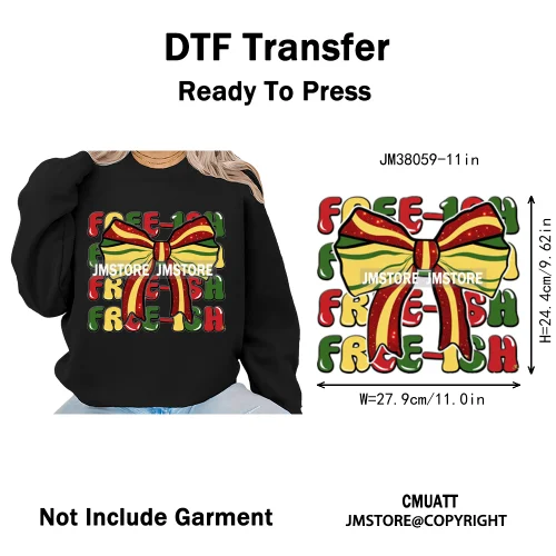 God Says She Is Dope Women Juneteenth 1865 Independence Washable Iron on DTF Transfers Stickers Ready to Press for Clothes
