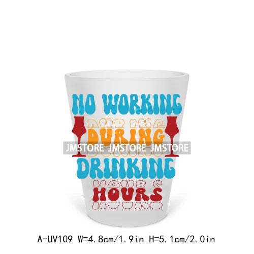 Save Water Drink Beer Alcohol Short Glass Cups UV DTF Sticker For Beer Mugs Decals Transfers Stickers Waterproof DIY Craft