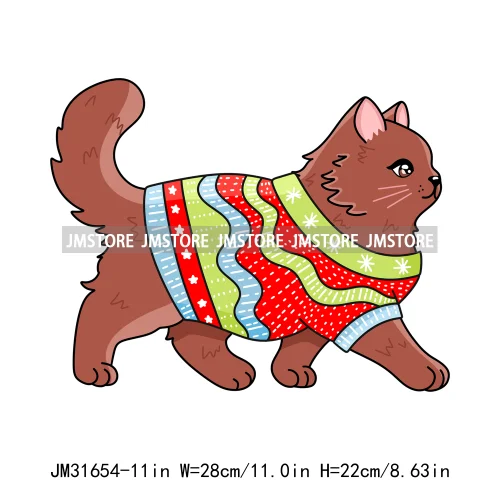 Snowday Hot Cocoa Pet Christmas Movie Festive Cute Dog Cat Lover Xmas Iron On DTF Transfers Stickers Ready To Press For Clothing