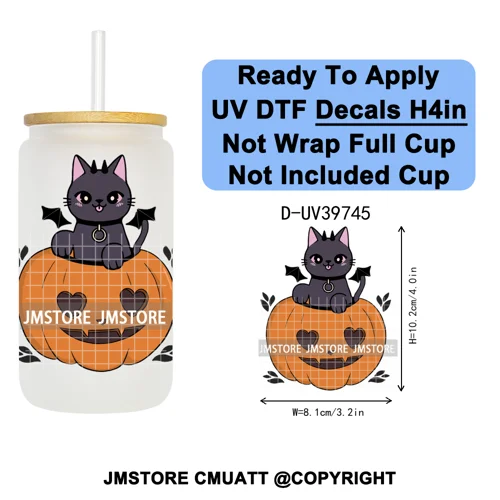 Fantasy Book Lover Gifts Positive Quotes UV DTF Decals Ready To Apply Waterproof Transfer Stickers For 16OZ Libbey Glass Can Cup