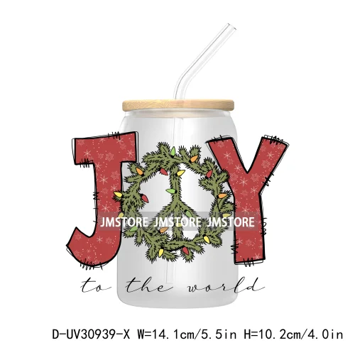 Jesus Christian Religious Christmas Faith Bible Verse UV Sticker Decals For Libbey Cold Cups Mugs Tumbler Transfer Stickers Logo