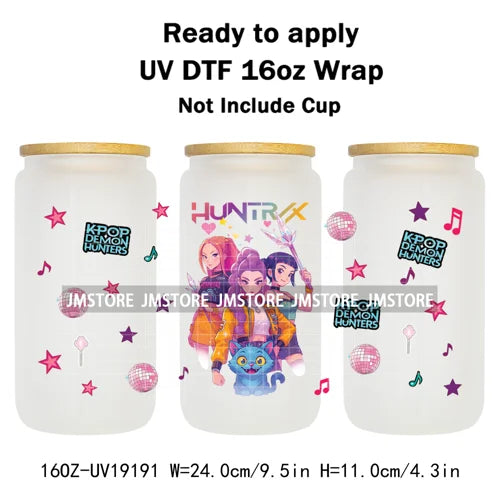 Kpop Idol Fan Art Anime Lover Gift UV DTF Cup Wrap Ready To Apply Transfer Stickers 16OZ Tumbler Wraps DIY For Libbey Glass Can