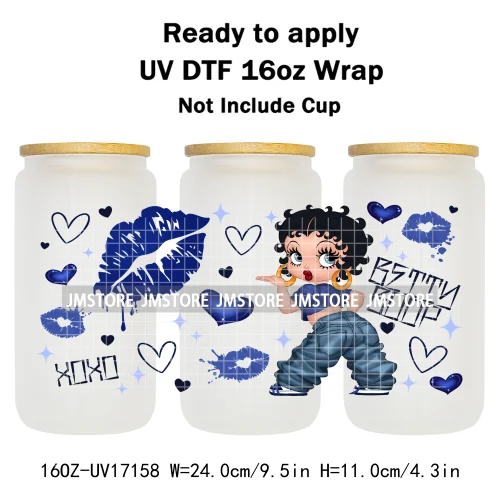Halloween Horror Movies Mom Messy Bun UV DTF Stickers Ready To Apply Cup Wrap Custom Labels DIY Craft For 16OZ Libbey Can Glass