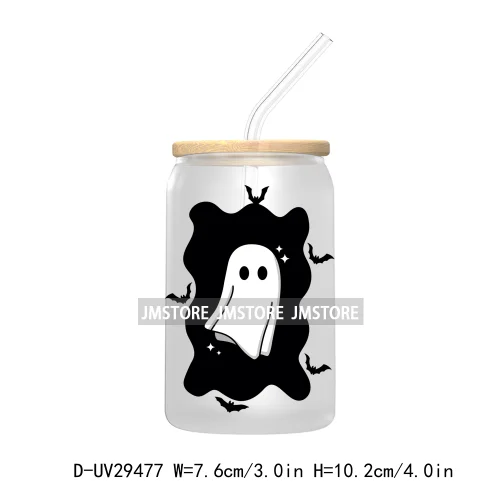 Mama Coquette Bow Bat Halloween Season UV DTF Transfer Stickers Decals For Libbey Cold Cups Mugs Tumbler Custom Spooky Ghost