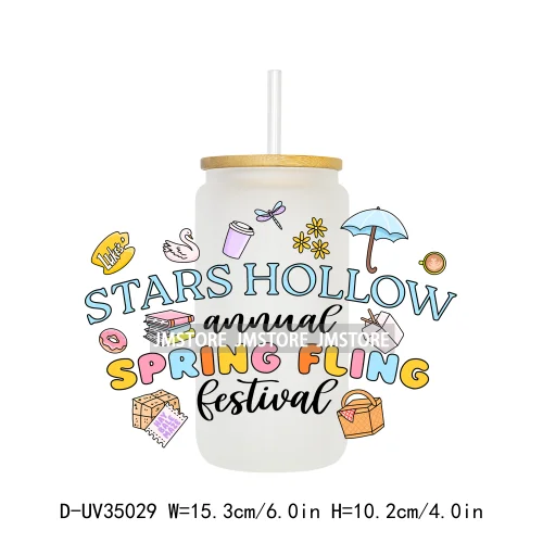New Positive Quotes Bookish UV Sticker Decals For Libbey Cold Cups Mugs Tumbler Transfer Stickers Waterproof High Quality Labels