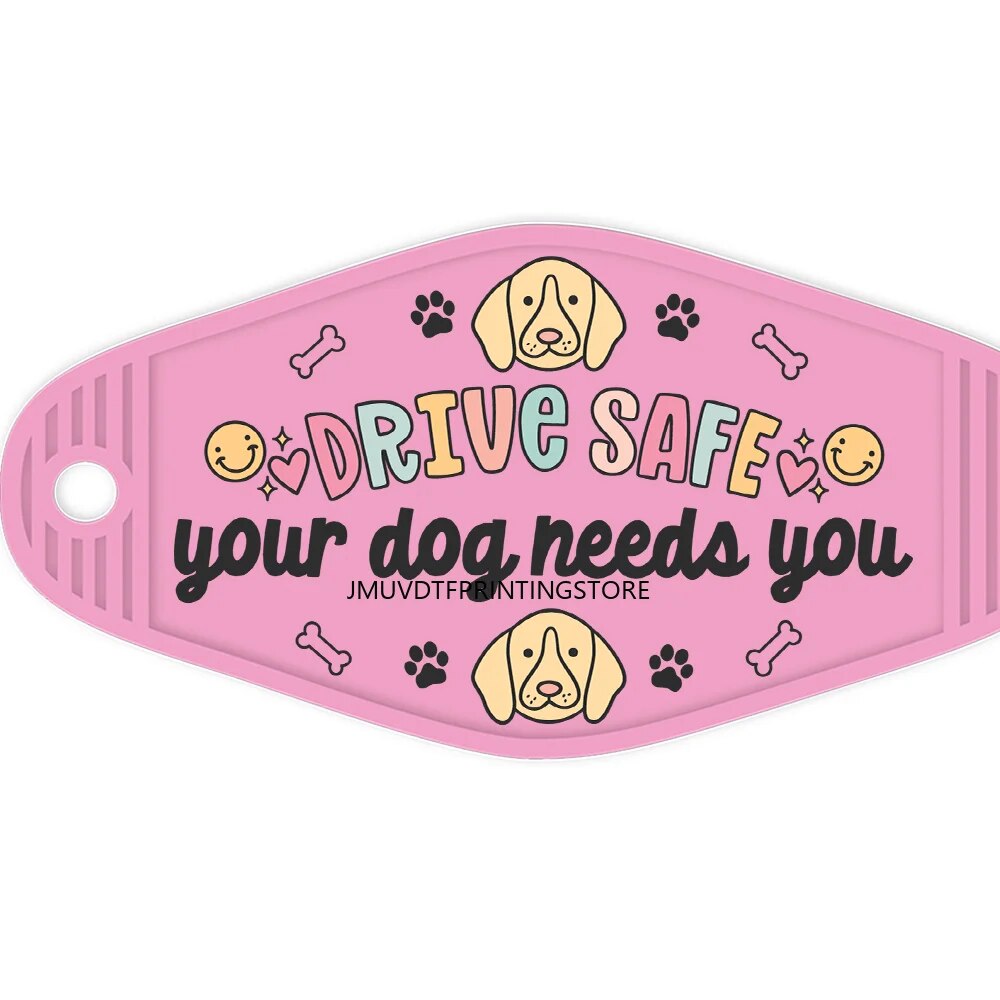 Funny Quotes Dog And Cat Mom High Quality WaterProof UV DTF Sticker For Motel Hotel Keychian