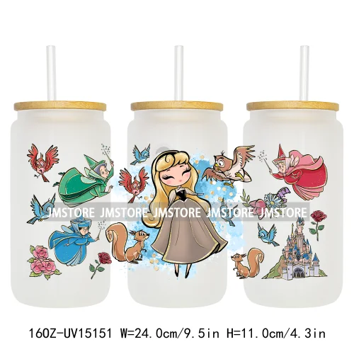 Magical Princess Best Friends UV DTF Stickers Ready to Transfer Cup Wrap Custom DIY Craft For Libbey Can Glass Tumblers Mugs