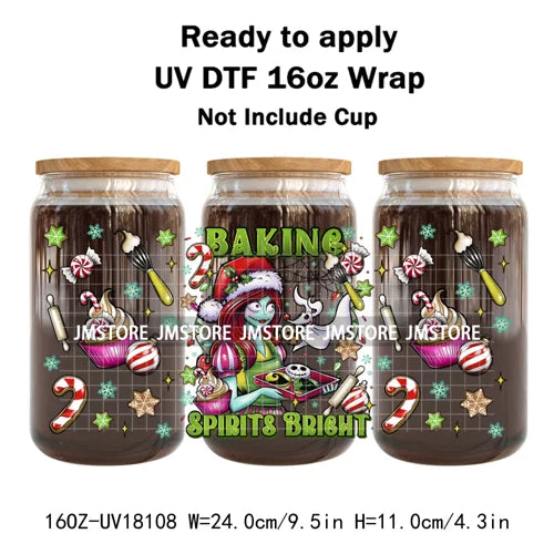 Christmas Cartoon Holiday Movie Friends UV DTF Cup Wrap Ready To Apply Transfer Stickers 16OZ Tumbler Wraps For Libbey Glass Can