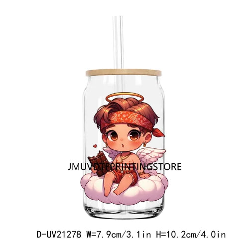 Hot Sale Cute Chicano Baby Angel UV DTF Transfer Sticker Decals For Libbey Cold Cup Mugs Tumbler Waterproof DIY Logo Mexican Kid