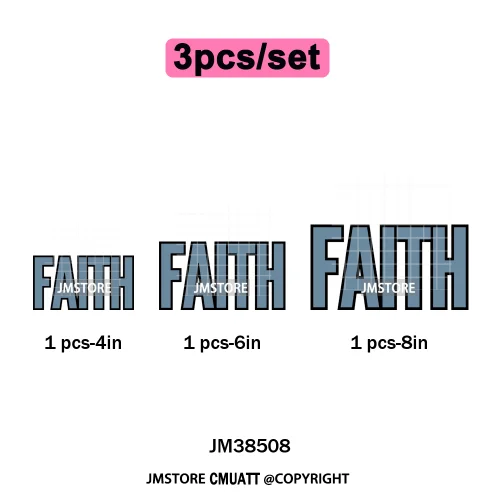 Inspirational God Faith Quotes Good Vibes Blessed Logos Iron on DTF Washable Transfers Stickers Ready to Press for T-shirts Bags