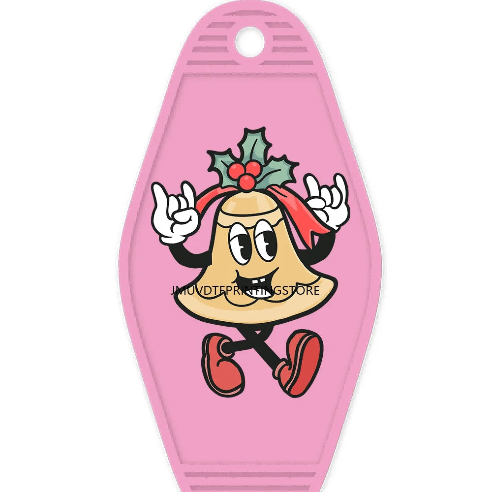 Christmas Mama Santa Claus High Quality WaterProof UV DTF Sticker For Motel Hotel Keychain ot Cocoa Season