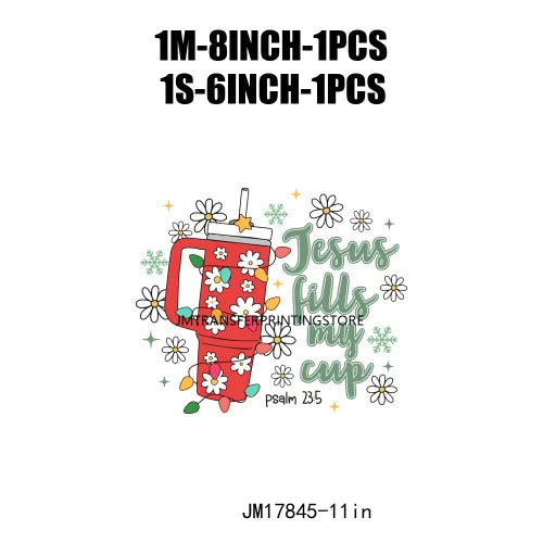 All I Need Is Cozy Winter Drink Coffee Lover Coquette Christmas Iron on Washable DTF Transfer Sticker Ready to Press for Hoodies