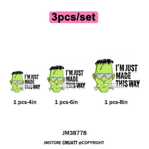 New Sarcastic Halloween Snarky Inspire Quotes Printing Iron on DTF Washable Transfers Stickers Ready to Press for Clothing Bags