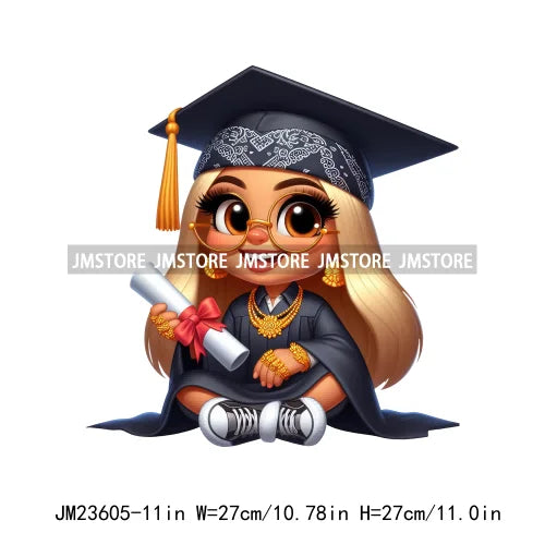 Chicano Graduation Para Mi Familia Si Se Pudo Chicano Educated Latina Sernior School Girls DTF Transfer Stickers For T-shirts