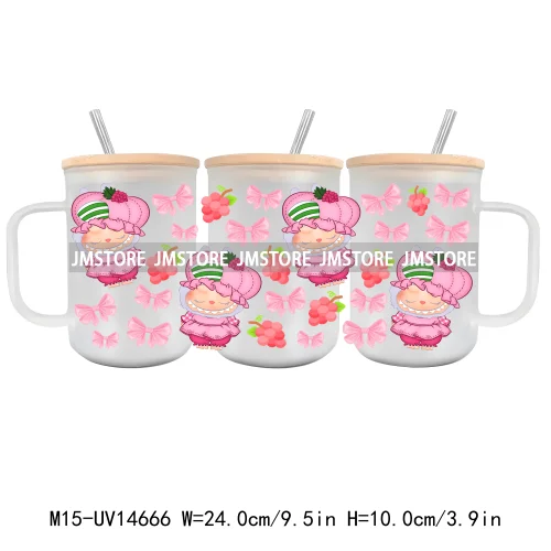 Cartoon Monsters Doll 15OZ Glass Mug UV DTF Cup Wrap Ready To Apply Waterproof High Quality Custom Prints For Mugs Cup Tumbler