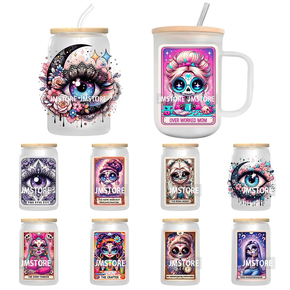 The Evil Eye Tarot Card UV DTF Transfer Stickers Decals For Libbey Cold Cups Mugs Tumbler Waterproof Custom Labels Witchy Vibes