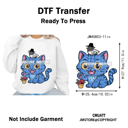 Kpop Culture Idol Movie Inspired Music Lover Cute Blue Anime Character Iron on DTF Transfers Stickers Ready to Press for Clothes