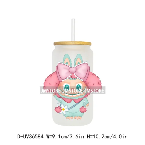 Funny Cartoon Monster Doll In Costume UV Sticker Decals For Libbey Cold Cups Mugs Tumbler Transfer Stickers Waterproof Prints
