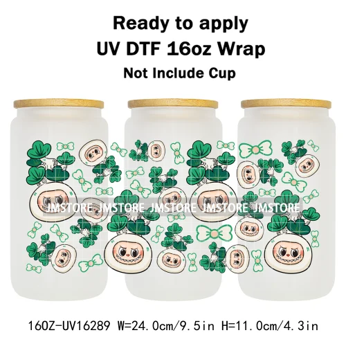 Laboo Cute Cartoon Monsters Soda Coquette UV DTF Stickers Ready To Transfer Cup Wrap Custom Labels For Libbey Can Glass Tumbler