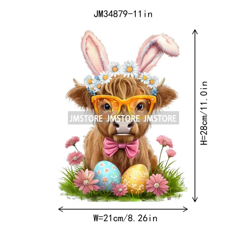 Colorful Howdy Cowboy Boots Western Easter Vibes He Is Risen Cross Bunny Iron On DTF Transfer Sticker Ready To Press For Clothes