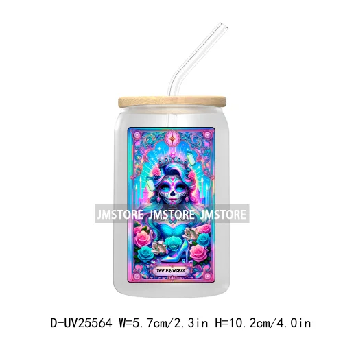 The Crazy Aunt Funny Tarot Card UV DTF Transfer Stickers Decals For Libbey Cold Cups Mugs Durable Waterproof Custom Logo Labels