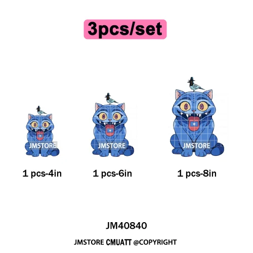 Kpop Culture Idol Movie Inspired Music Lover Cute Blue Anime Character Iron on DTF Transfers Stickers Ready to Press for Clothes
