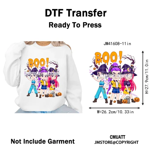 In My Boys Era Ghost Cartoon Anime Movie Kpop Halloween Vibes Iron on DTF Washable Transfers Stickers Ready to Press for Hoodies