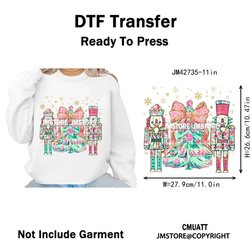 Y'all Are Nuts Pastel Cartoon Character Tis The Season Christmas Iron on DTF Heat Transfers Stickers Ready to Press for Clothes