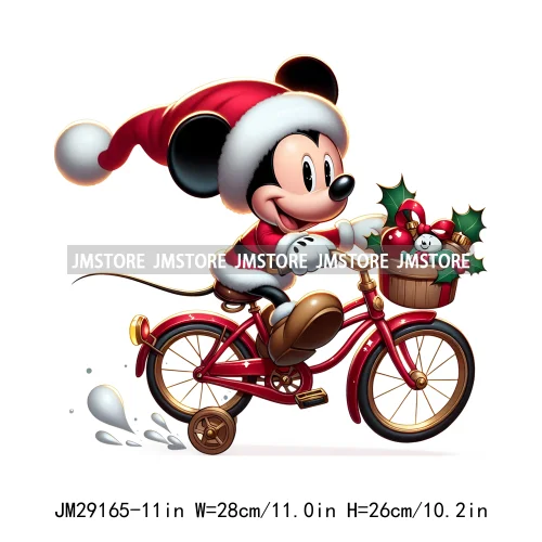 Special Delivery Characters Cartoon Santa Claus Christmas Gift Iron On DTF Transfers Stickers Ready To Press For Clothes