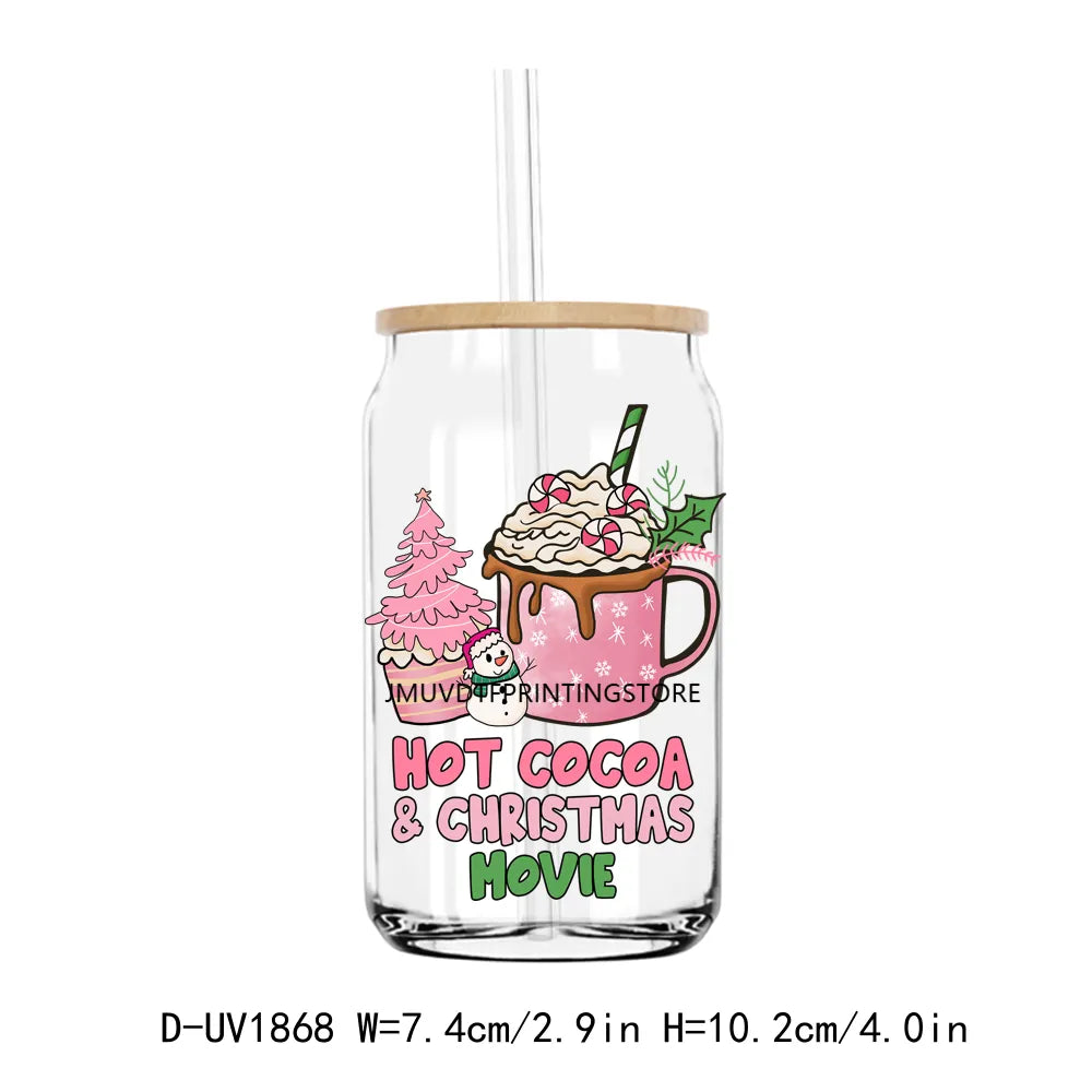 Have a Cup of Cheer Christmas Coffee UV DTF Transfers Stickers Decals For Libbey Cold Cups Mugs Tumbler Waterproof DIY Craft