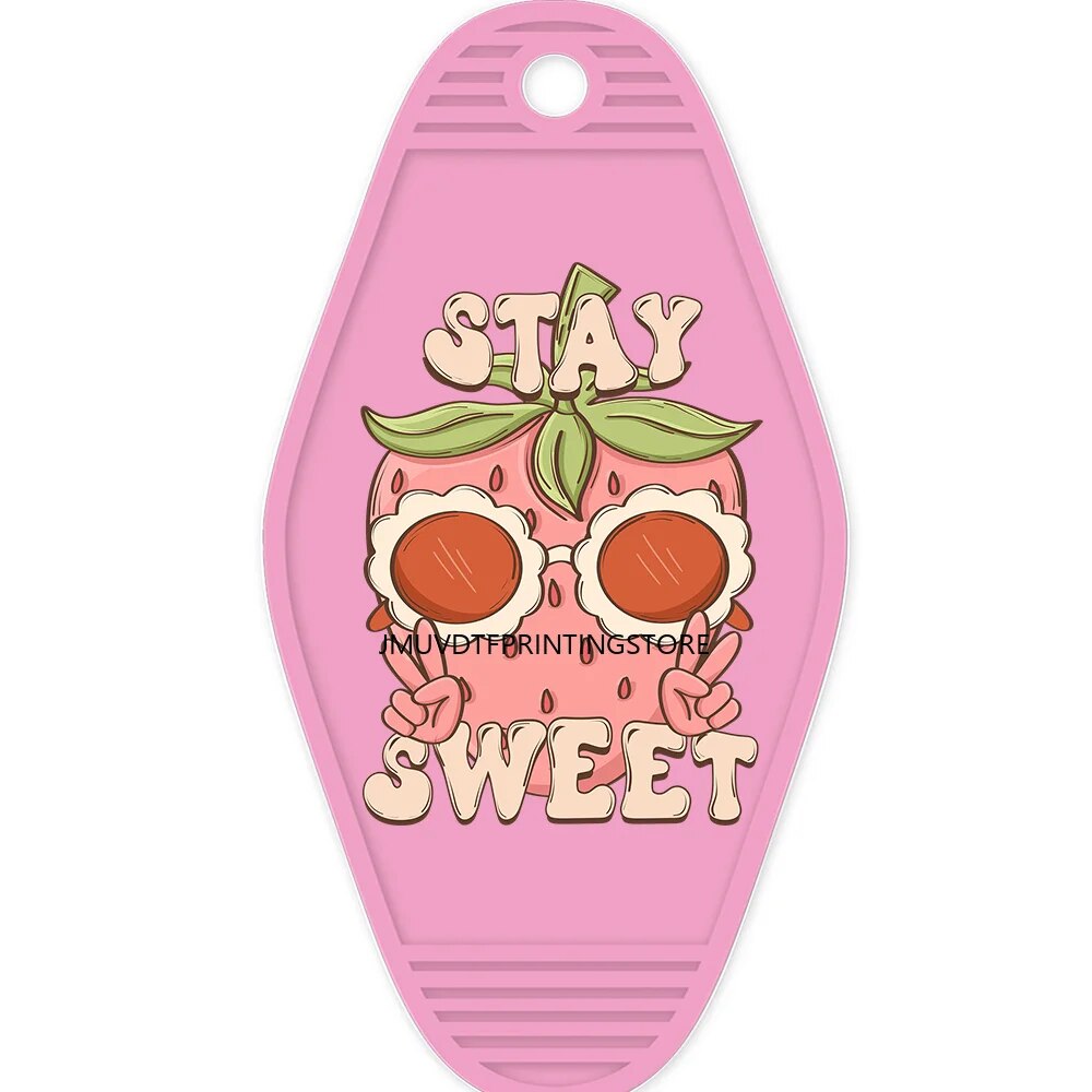 Positive Funny Quotes Be Cool Be Kind Design High Quality WaterProof UV DTF Sticker For Motel Hotel Keychian