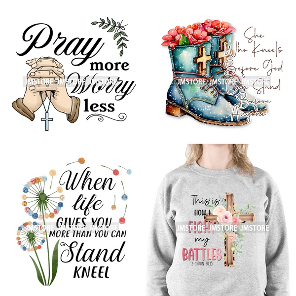 Be The Light Bible Verse Jesus Cross Christ Floral Religious Faith Motivational Spirit Iron On DTF Transfer Stickers For T-shirt