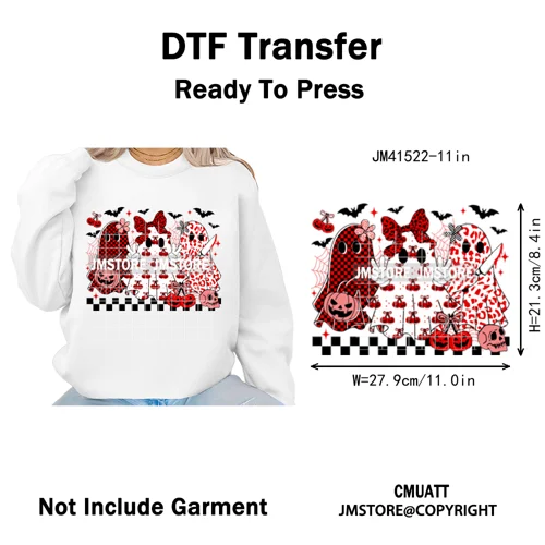 Cute Soda Can Energy Drink Boo Ghost Coquette Spooky Halloween Iron on DTF Washable Transfer Sticker Ready to Press for Clothing