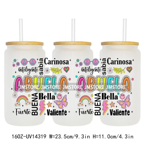 Mexican Mama Needs Cafecito UV DTF Stickers Ready to Transfer Cup Wrap Custom Labels DIY Craft For Libbey Can Glass Tumblers Mug