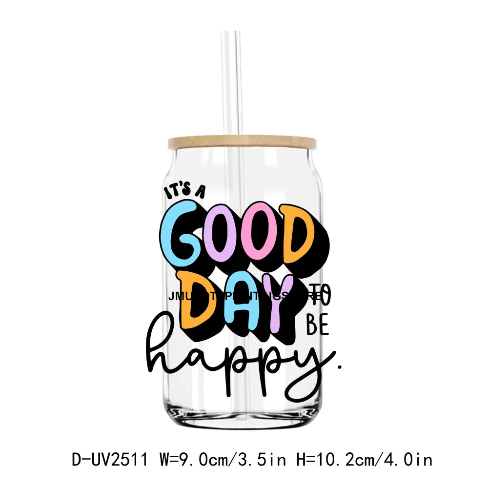 Inspirational Positive Quotes UV DTF Transfers Stickers Decals For Libbey Cold Cups Mugs Tumbler Waterproof DIY Craft