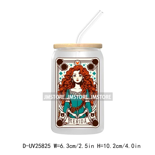 Cartoon Tarot Card UV DTF Transfer Stickers Decals For Libbey Cold Cups Mugs Durable Waterproof Custom Labels Magical Kingdom