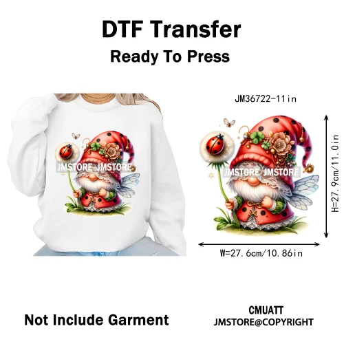 Spooky Scary Witch Girly Animal Flower Strawberry Gnomes Iron on DTF Washable Transfers Stickers Ready to Press for Hoodies Bags