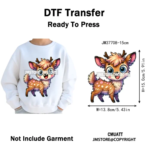 15cm 5.9in Kids Size Funny Pets Lovers Playful Panda Lion Chameleon Animal Iron on DTF Transfer Stickers Ready to Press for Bag