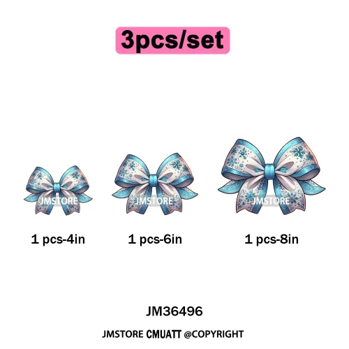 Colorful Princess Vibes Coquette Girly Kids Pastel Bows Printed Decals Iron on DTF Transfer Stickers Ready to Press for Clothes