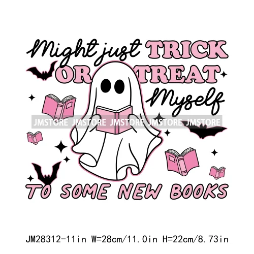 Howdy Halloween Spooky Book Lover Club Boo Jee Designs Ghosting You For Books Coffee Iron On DTF Transfers Stickers For Hoodies