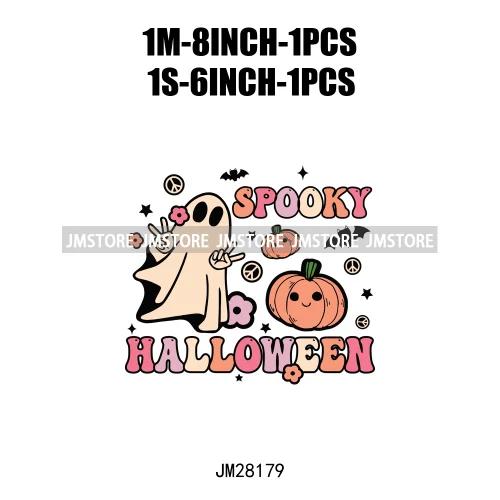 Cute Mama Babe Stay Spooky Let's Go Ghouls Halloween Season Designs DTF Iron On Transfers Stickers Ready To Press For Clothes