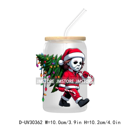 Christmas Horror Movie Killers UV DTF Transfer Stickers Decals For Libbey Cold Cups Mugs Tumbler High Quality Cartoon Characters