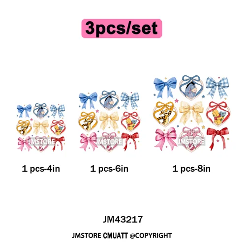 Trendy Girls Mirror Coquette Cartoon Friends Character Trip Holiday Iron on DTF Transfer Stickers Ready to Press for Sweatshirts