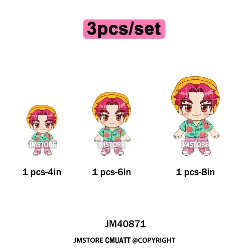 Cartoon Girl Group Boy Band Music Fans Anime Lover Soda Pop Iron on DTF Washable Transfers Stickers Ready to Press for T-shirts