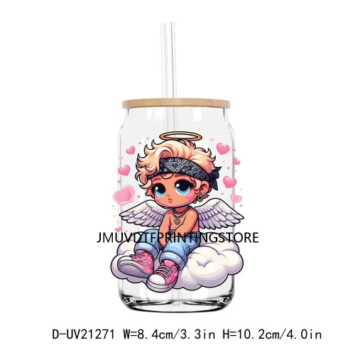 Hot Sale Cute Chicano Baby Angel UV DTF Transfer Sticker Decals For Libbey Cold Cup Mugs Tumbler Waterproof DIY Logo Mexican Kid